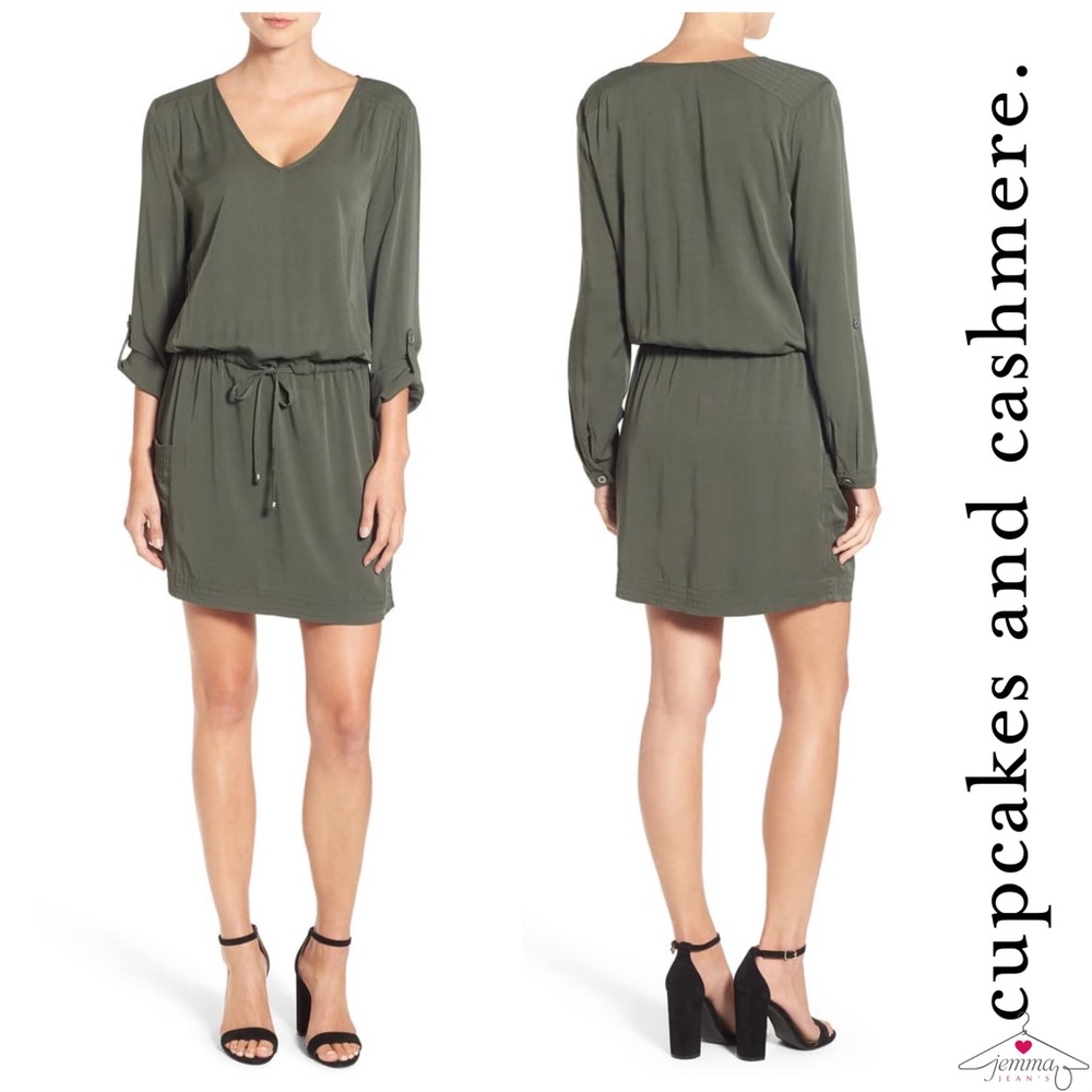 cupcakes & cashmere hampton drawstring dress